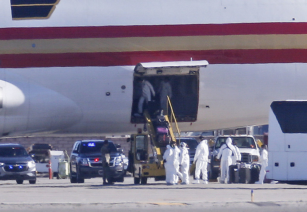 USE WITH AP STORY----China Outbreak US Plane